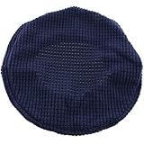 tesss スツールクッション ラウンド 丸椅子カバー 座布団カバー 取り付け簡単 伸縮素材 (ブルー)