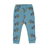 【Smafolk スマフォルク】Pants with Tractor Stoneblue カラー:ブルー p0000gyv ベビー 長ズボン パンツ 出産お祝い キッズ 子供服