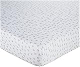 Organic Honeybee Print Crib Sheet, Heather Grey by Burt's Bees Baby [並行輸入品]