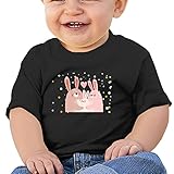幸せなイースターのウサギファミリ子供服 ベビーTシャツ 半袖 男の子 女の子 クルーネック カジュアル