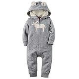 Baby Boy Carter's Moose Hooded French Terry Coverall 6 month (6 Months) [並行輸入品]