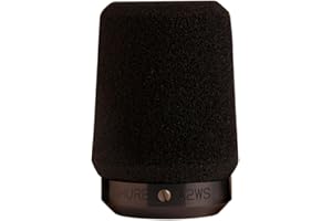Shure A2WS Locking Microphone Windscreen - Reduces Unwanted Breath and Wind Noise, Black - Compatible with SM57 and 545 Series Mics (A2WS-BLK)