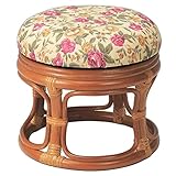 天然籐回転ロースツール