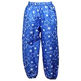 POSTAR（ポスター） 手描き風スター柄レインパンツ 6711-10 (130cm, ブルー)