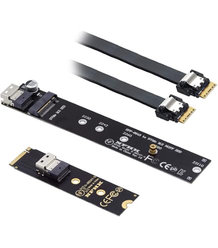 Amazon.co.jp: Cablecc NGFF M-Key NVME オス-メス 延長ケーブル SFF 