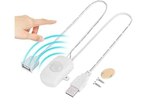 人感センサースイッチ USB式 モーションセンサー 検出器PIR人感コンセント LEDストリップ自動スイッチ 赤外線センサー 120度の検出範囲明るさセンサー 自動照明廊下 バスルーム 地下室 倉庫 ガレージに適用(白い)