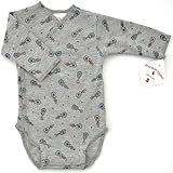 【未熟児】【低出生体重児】【早産児】【NICU】用　ベビー服：　長袖ロンパース　ギター (2300-3000g)