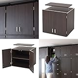 整理箪笥(可動式整理棚)専用上置き 幅595×高さ～675mm f-jkp-frm2004db ダークブラウン色