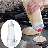 バターボトル パンケーキバターミキサー エッグミキサーボトル ブレンダーボールワイヤー泡立て器 パンケーキ&カップケーキ バターディスペンサー ハンドシェイク バッター スクイーズ ワッフルケーキベーキングクッキー用