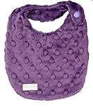 NEWBORN Baby DROOLER Bib -Purple Minky by Polka Dot Moon
