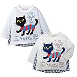 (グレー/80cm)ベビー服 女の子 Tシャツ 長袖 テールカット裾 ラメプリント サイドチェック切替 女児 ベビー