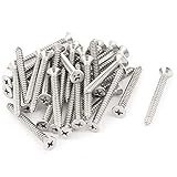 uxcell　セルフタッピングねじ　ファスナー　4.8mm x 50mm　皿頭クロスヘッド　35個入り
