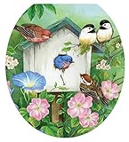 Toilet Tattoos TT-1075-R Blooming Birdhouse, Round [並行輸入品]