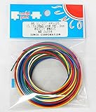 サンコー電商 UL1007 耐熱ビニル絶縁電線 黒白赤黄緑青 各2m AWG26 2m <6色>　UL1007 AWG-26 2m X 6色