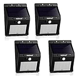 [Larger Version 16LED with Push-button Switch] Outdoor Solar Motion Lights-Built in 2200mah Recharge