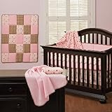 Cotton Candy Pink 7 Piece Baby Crib Bedding Set by Pem America