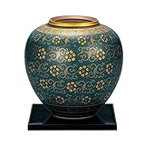 マルサン宮本 九谷焼 花器 8号花瓶 青粒鉄仙 AP3-1052