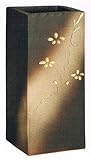 金花彫正角傘立 信楽焼 陶器 傘立て