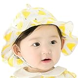 Ruideng ベビー 赤ちゃん 帽子 キャップ 子ども 子供 日差し UV コットン 綿 梨 春 夏 秋 ユニセックス 男の子 女の子 ユニセックス お出かけ 紫外線対策 (イエロー)