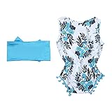 Domybest　 ベビー服 ロンパース+ヘアバンド 女の子 超可愛い花柄プリント　リボン付き　赤ちゃん ボディスーツ カバーオール 連体服 ジャンプスーツ フリル袖 カジュアル 夏 新生児　出産祝い