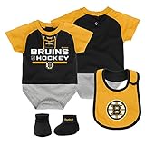 Bruins Baby Onesie、Bib and Bootie Set