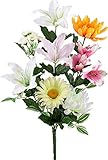 ポピー お彼岸・お盆に 仏花 造花 L ミックス 全長:48cm FP-0721 MIX