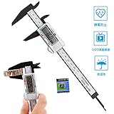 Buluri デジタルノギス 150mm 内径 外径 深さ 段差測定 ゼロリセット ホールド機能 高精度 コンパクト 電池付き