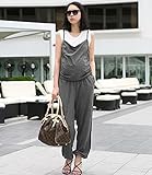 おしゃれ マタニティ オールインワン サロペット レディース 妊婦 ママ カジュアル マタニティー 服 ファッション オーバーオール フリー サイズ かわいい (フリー, ブラック)