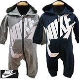 NIKE ナイキ ベビー カバーオール ベビー服 つなぎ オールインワン-グレー3/6ヶ月＝65～70cm