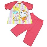 【本体綿100％】2017年 夏物 アンパンマン 天竺 ひんやり背当て付き 半袖パジャマ Anpanman ピンク◇100cm