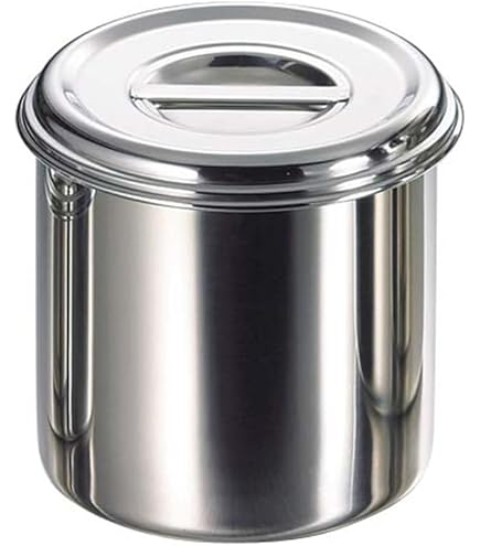 Amazon｜UK 18-8 キッチンポット 目盛付 14cm 手無｜保存容器