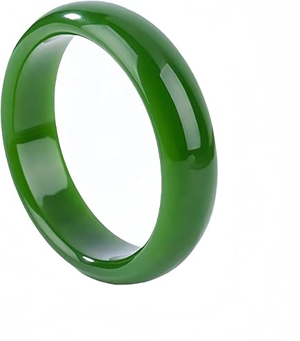 Amazon.co.jp: 中国の美しい本物の天然グリーン翡翠の宝石 バングル