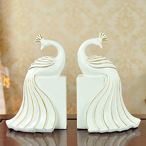 【アンティーク】孔雀の彫刻　ブックエンド アンティーク】孔雀の彫刻ブックエンド