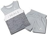 (ジョーダン)Jordan ベビー ノースリーブ＆パンツ セットアップ (24M (18-24ヶ月頃 85-90cm), 灰白黒) [並行輸入品]