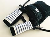 bebe couture(ベベクチュールベビー用品専門店)日本製抱っこひも用よだれカバーブルーストライプ・ダブルガーゼコットン100％・防水シート入り・サッキングパッド