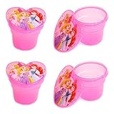 Set of 4 Plastic Disney Snack Containers, Mini Snack Containers with Lids (PRINCESS) by Best Brands