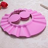 調節可能な赤ちゃんを持って护耳風呂シャンプー帽防水帽子供赤ちゃんシャンプー帽児童シャワーキャップをかぶって素敵なシャンプーし耳のシールド付き帽子 (ピンク)