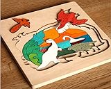 Hostar 人気の木製パズル 恐竜シリーズ 子供 はめこみ 形合わせ おもちゃ 3才から パズル 幼児 知育玩具 木のおもちゃ by Hostar [並行輸入品]