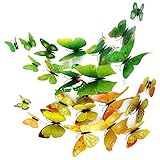 AmaonmR 96pcs 8 Packages 3d Butterfly Wall Stickers Murals Removable DIY Butterflies Wall Decals Wal
