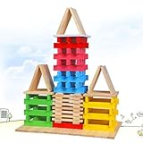 【ノーブランド品】 150個　建築のビルディングブロック　積み木　木製ブロック　おもちゃ　子供　教育　プレゼント