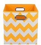 Modern Littles Folding Storage Bin, Bold Orange Chevron by Modern Littles [並行輸入品]