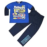 トミカ パジャマ 天竺スウェットパジャマ 春物 KOMATSU EXCAYATOR PC200-10 TOMICA fo-74t0412 110cm 青色