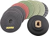 Damo Diamond Tools 4FPP127SETB4SRBH 4-Inch Wet Diamond Polishing Pads Granite Polish/Concrete Polish