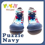 アティパス attipas ベビーシューズ パズル ネイビー XLサイズ（13.5cm） Puzzle