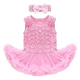 Nice Days（ナイス　ディズ）　可愛いベビーロンパース 女の子　ベスト　ヘアバンド付き (L)