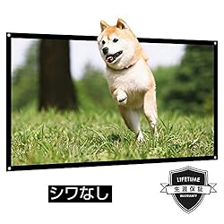 プロジェクター スクリーン 新しいアップグレード版 シワなし (取り付けのツール付き) NIERBO 100インチ サイズ 16:9 ローリング式 持ち運びホームシアター スクリーン 軽便 投影用 会議 教室 ??