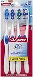 Colgate 360 Degree Adult Full Head Toothbrush, Soft, 4 Count [並行輸入品]