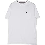 Amazon トミーヒルフィガー Tommy Hilfiger Tシャツ メンズ 半袖 ワンポイント フラッグロゴ Uネック クルーネック Core Flag Tee 09t3139 並行輸入品 Tシャツ カットソー 通販