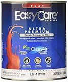 True Value ezf1-qt Easycareペイント/プライマーin oneホワイト内部フラットラテックス壁仕上げ、1-quart