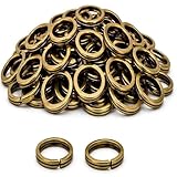 クラフトパーツ屋 キーリング 二重リング 25mm アンティークゴールド 50個 平型 キーホルダー パーツ 金具 ハンドメイド